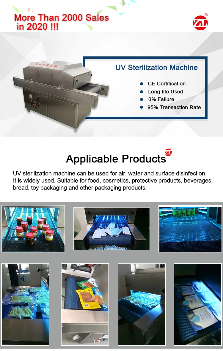 ZL UV Tunnel Disinfection Sterilization Equipments Sterilizing Machine