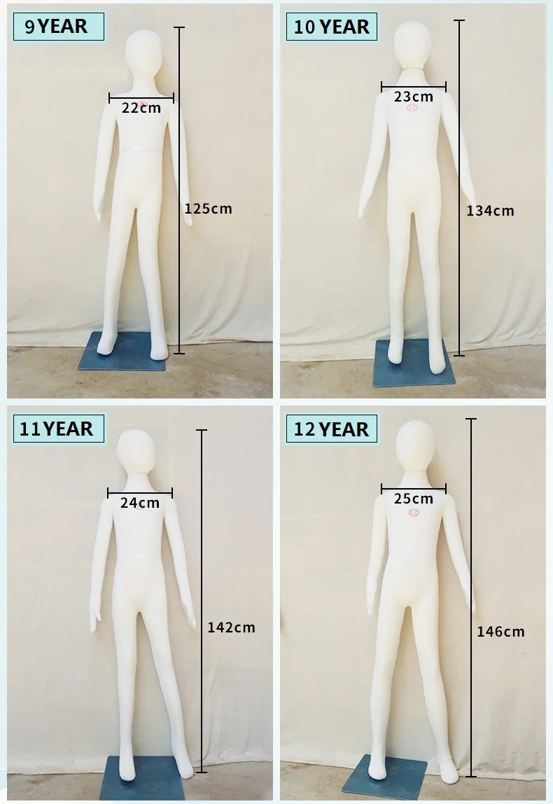 Children Costume Soft Mannequin Fullbody Rotate Arm Kid Mannequin