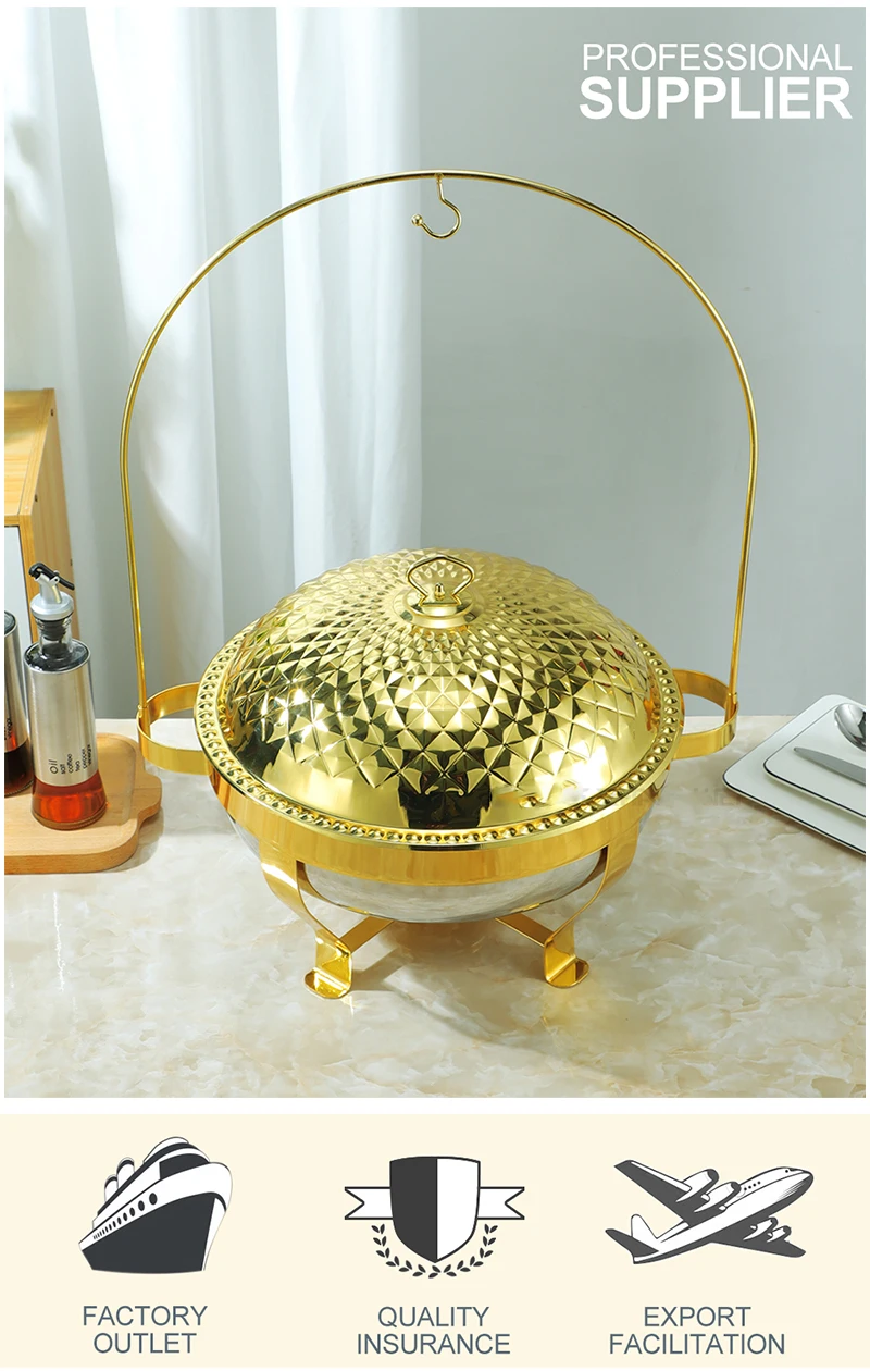 Fts Goldchafingdish Golden Buffet Dishes Rose Gold Food Warmer Copper