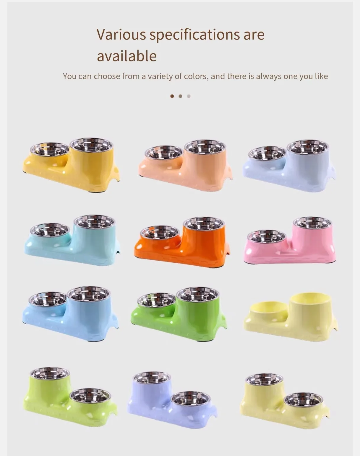 Factory Direct Sales Pet Bowl Plastic Pet Bowls Bamboo Fiber Customized