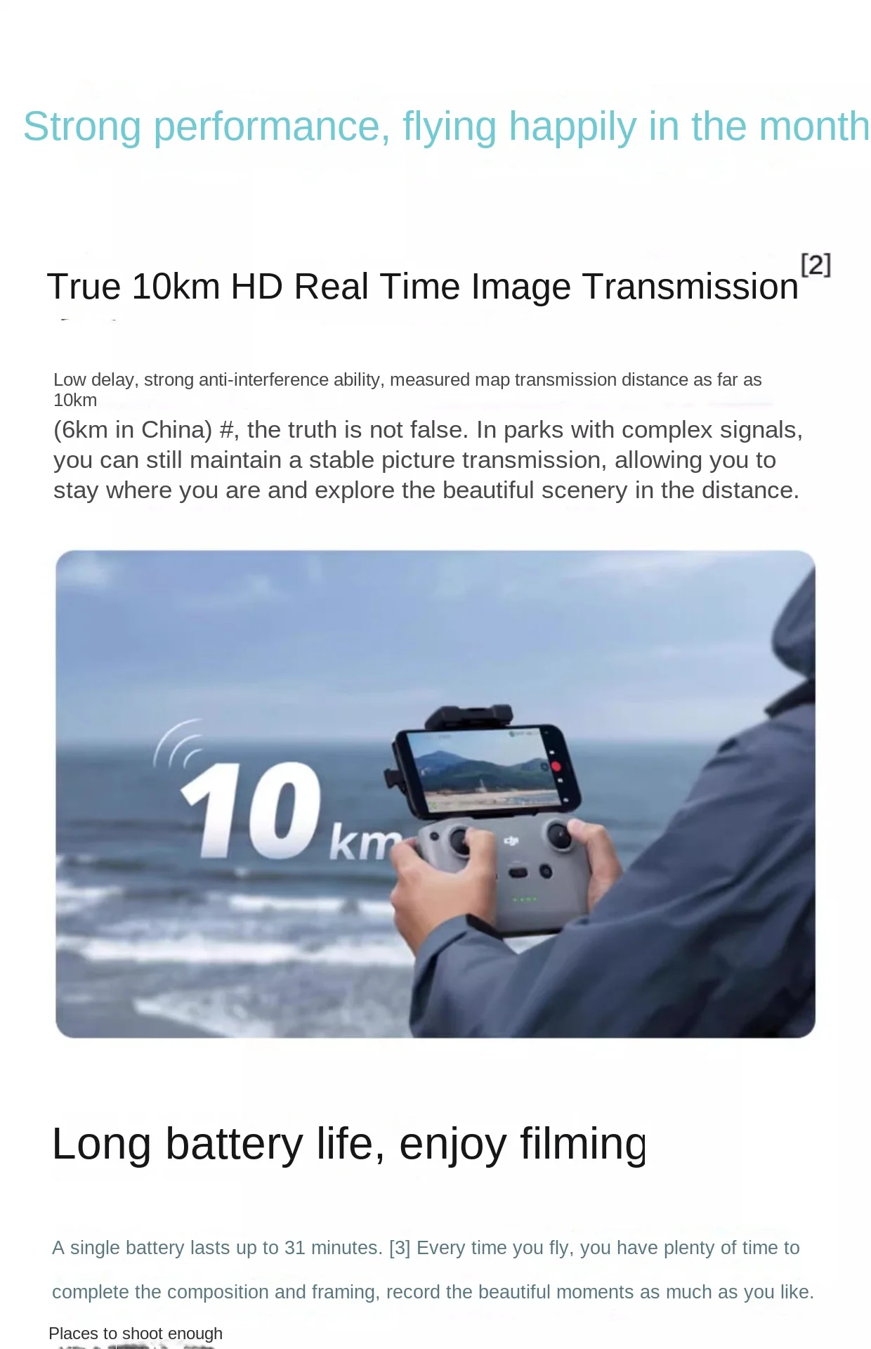 For Mini 4K UHD Aerial Photography UAV Three-Axis Mechanical Stability Increasing Digital Picture Transmission 10km Long-range