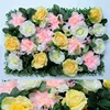 Artificial silk red rose flower wall cloth backdrop