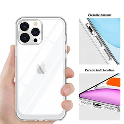 Free Sample Transparent Phone Case PC TPU Shockproof Cell Phone Case Cover Clear Phone Case for iPhone 12 12 Pro 13 13 Pro