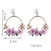 2019 Flower ear studs sweet soft clay pearl earring ornament circle pearl earrings for lady