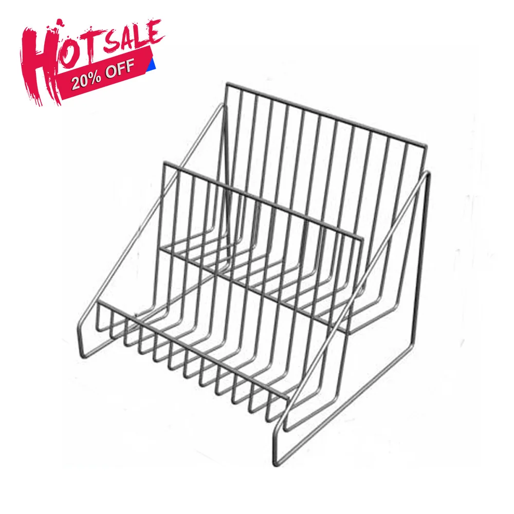 Customized Counter Top Stand Tabletop Coffee Powder Display Racks Table Top Wire Tea Bag Rack