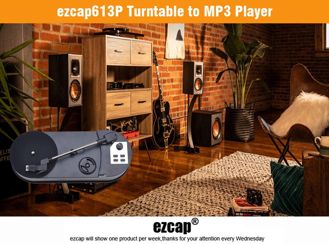 Ezcap Usb Turntable Converter Vinyl No Pc Record To Mp3 Ezcap Required 45and33 Switch Ezcap613p