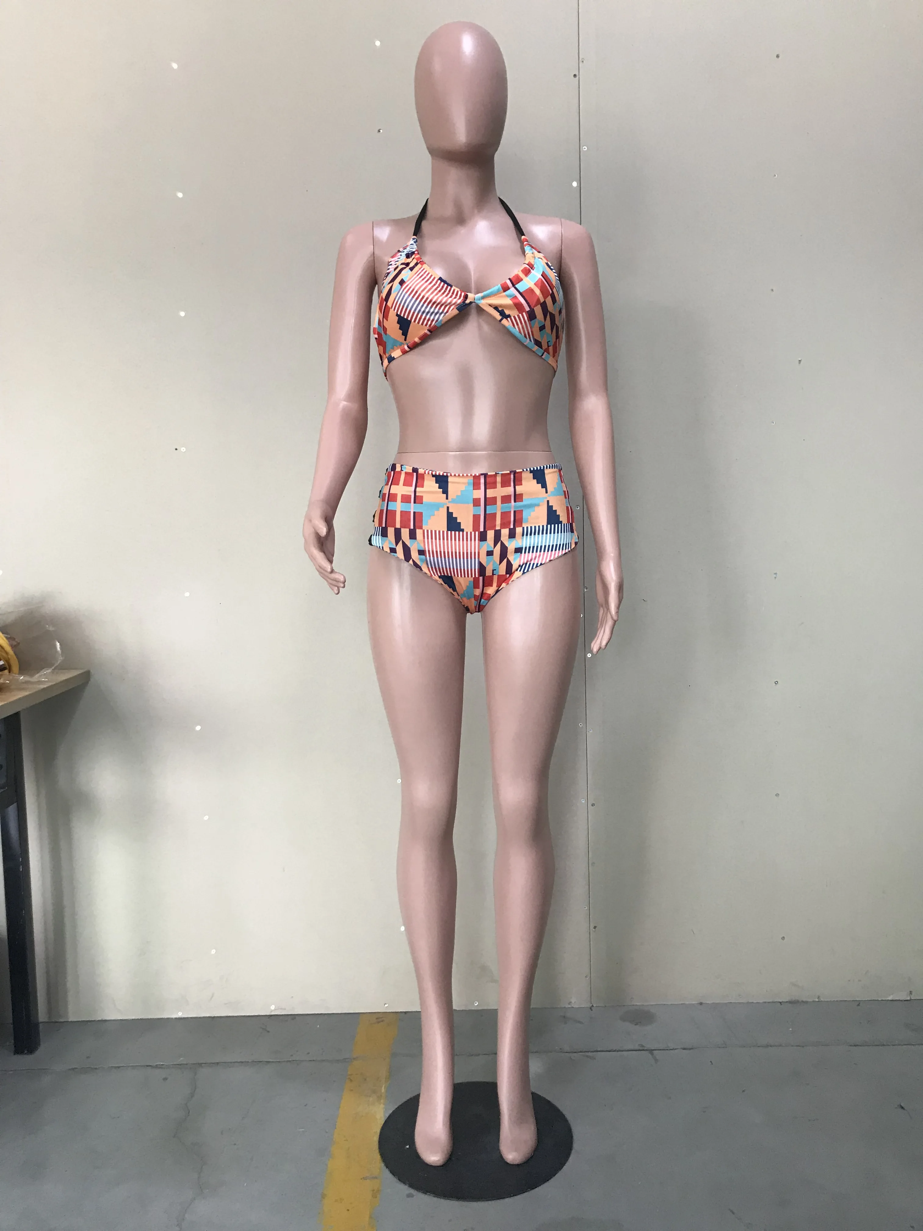 2020 African Print Swimwear & Beachwear 3 Piece Swimsuit