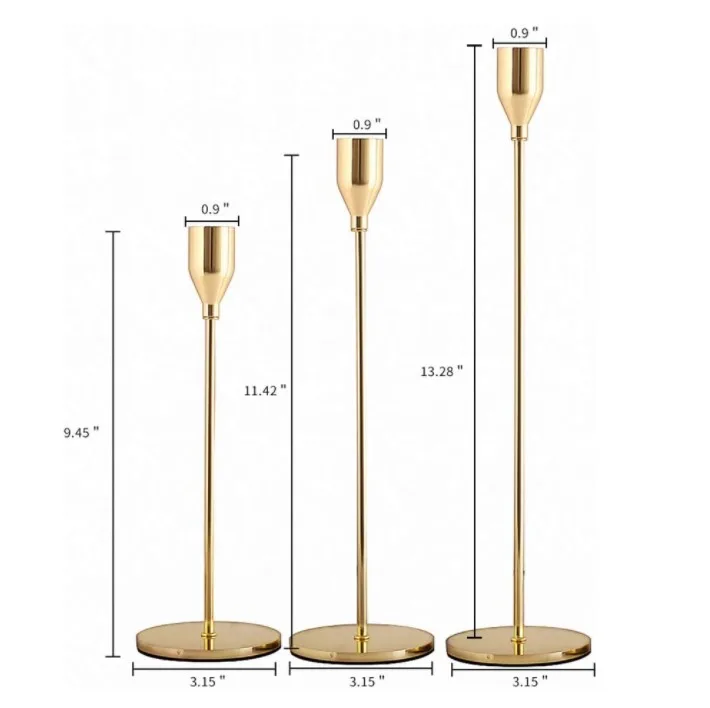 Home Decor Holders Wedding Centerpiece Candlesticks Gold Long Stem
