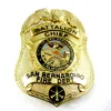 High end metal fire department badges