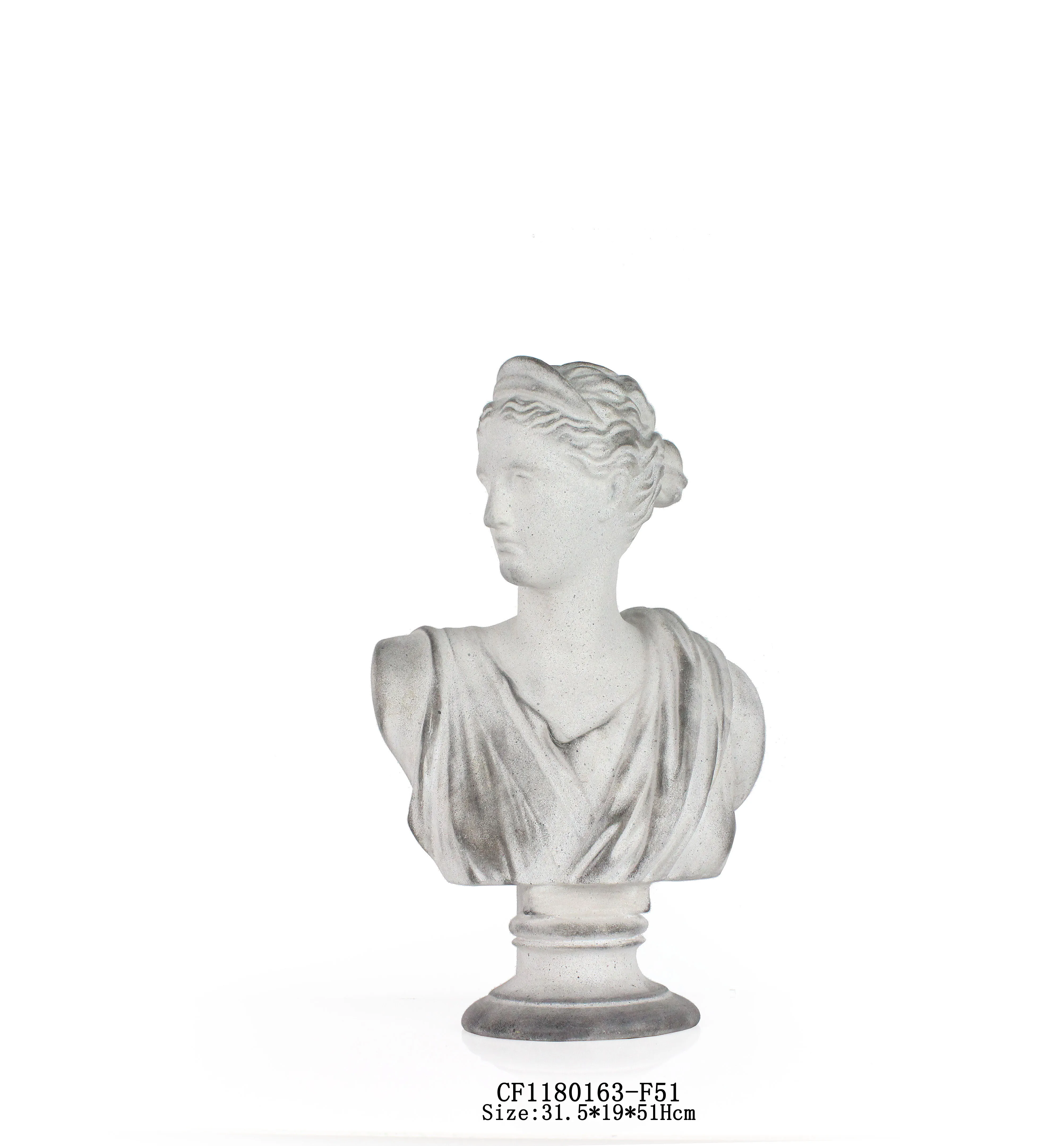 Artificial Polyresin Human Statue Elegant Lady Head Greek Sculpture For Home Decor supplier