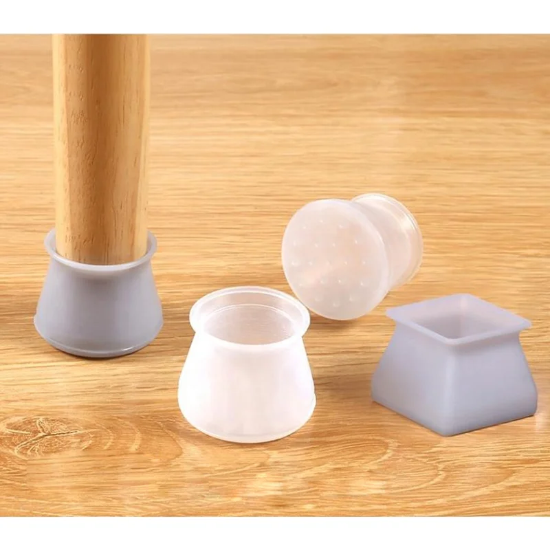 6 Size Silicone Furniture Chair Legs Covers Antislip Table Feet
