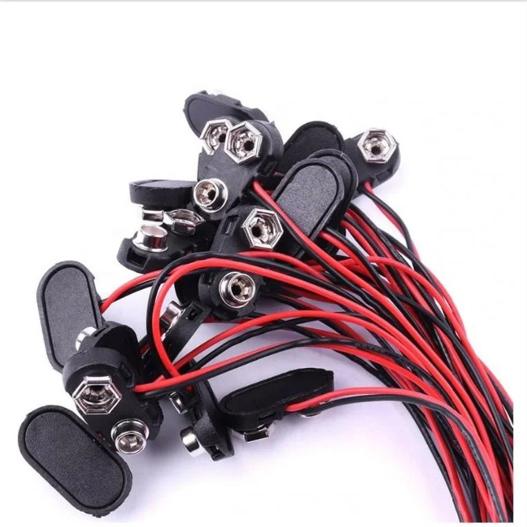 10 x PP3 9V Battery Connector Clip Hard Wearing ABS Tinned Wire Leads 150NWCAci