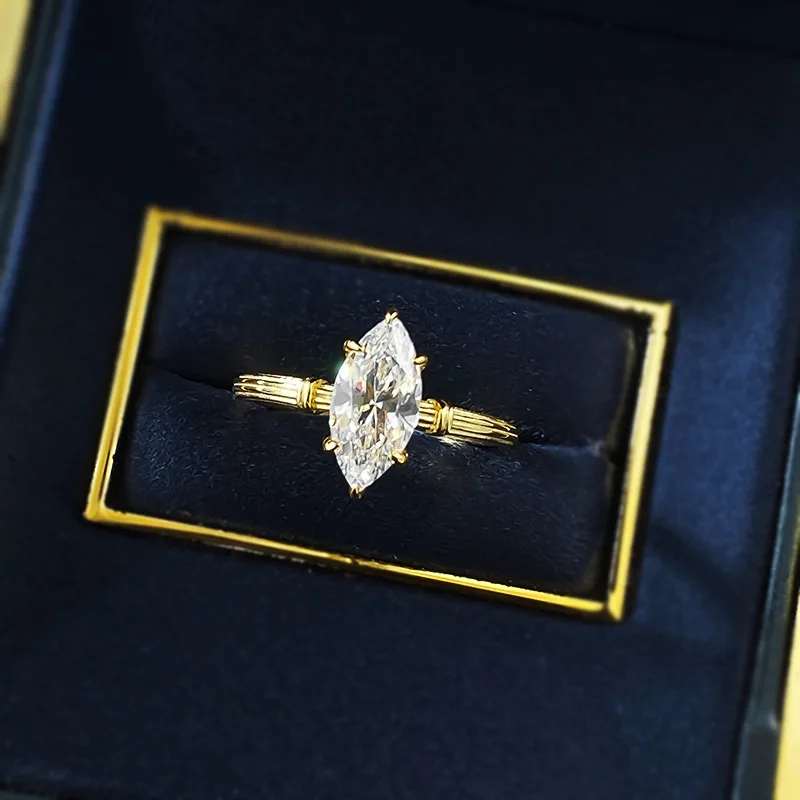 New Retro Knot Twist 6*12 Horse Eye Ring S925 Silver Gemstone with Lab Diamond Ancient Luxury Living
