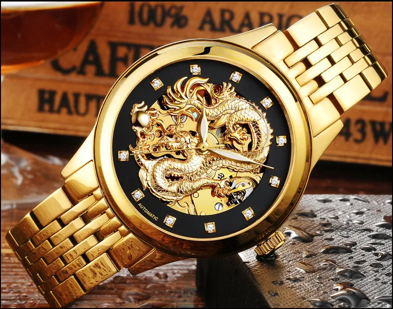 Dragon Watches Men Luxury Brand Automatic Alloy Case Watches Men Wrist ...