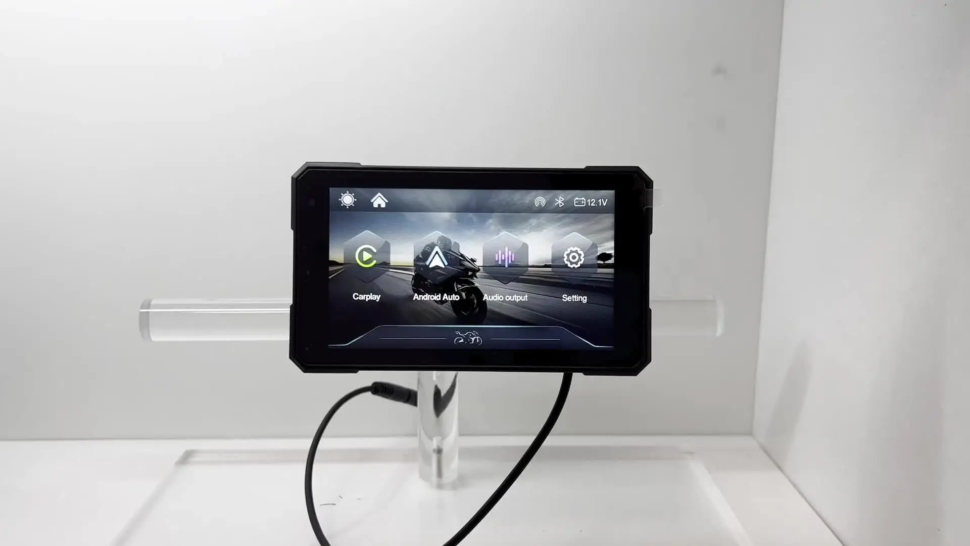EKIY 5 Inch Motorcycle Carplay Navigation - Waterproof & Portable