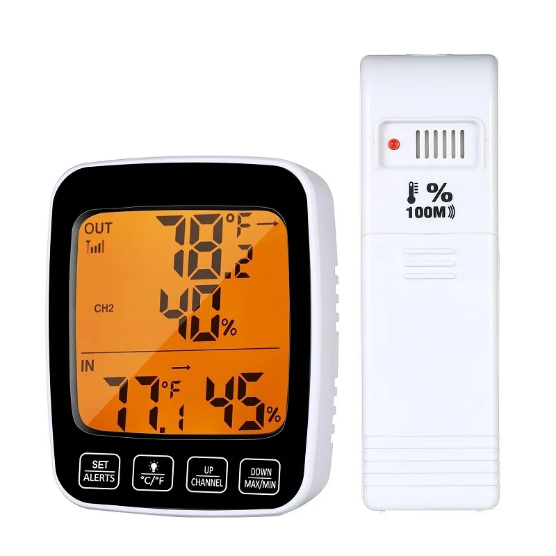 Wireless Color Display Indoor Outdoor Thermometer Hygrometer