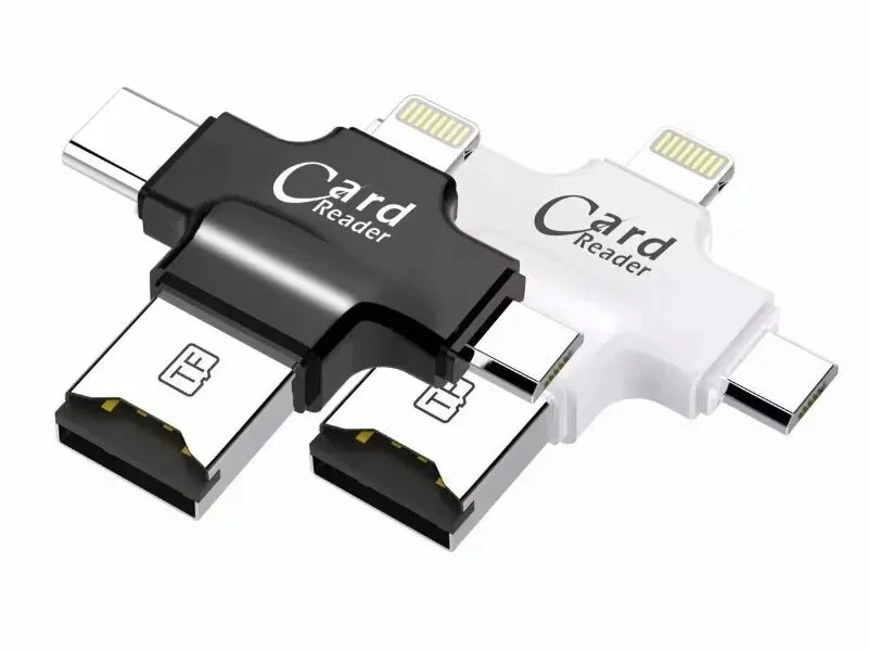 Type-C Lightning Micro TF Card Reader 4 in 1 OTG USB Flash memory disk SD for Mobile Phone - ANKUX.COM