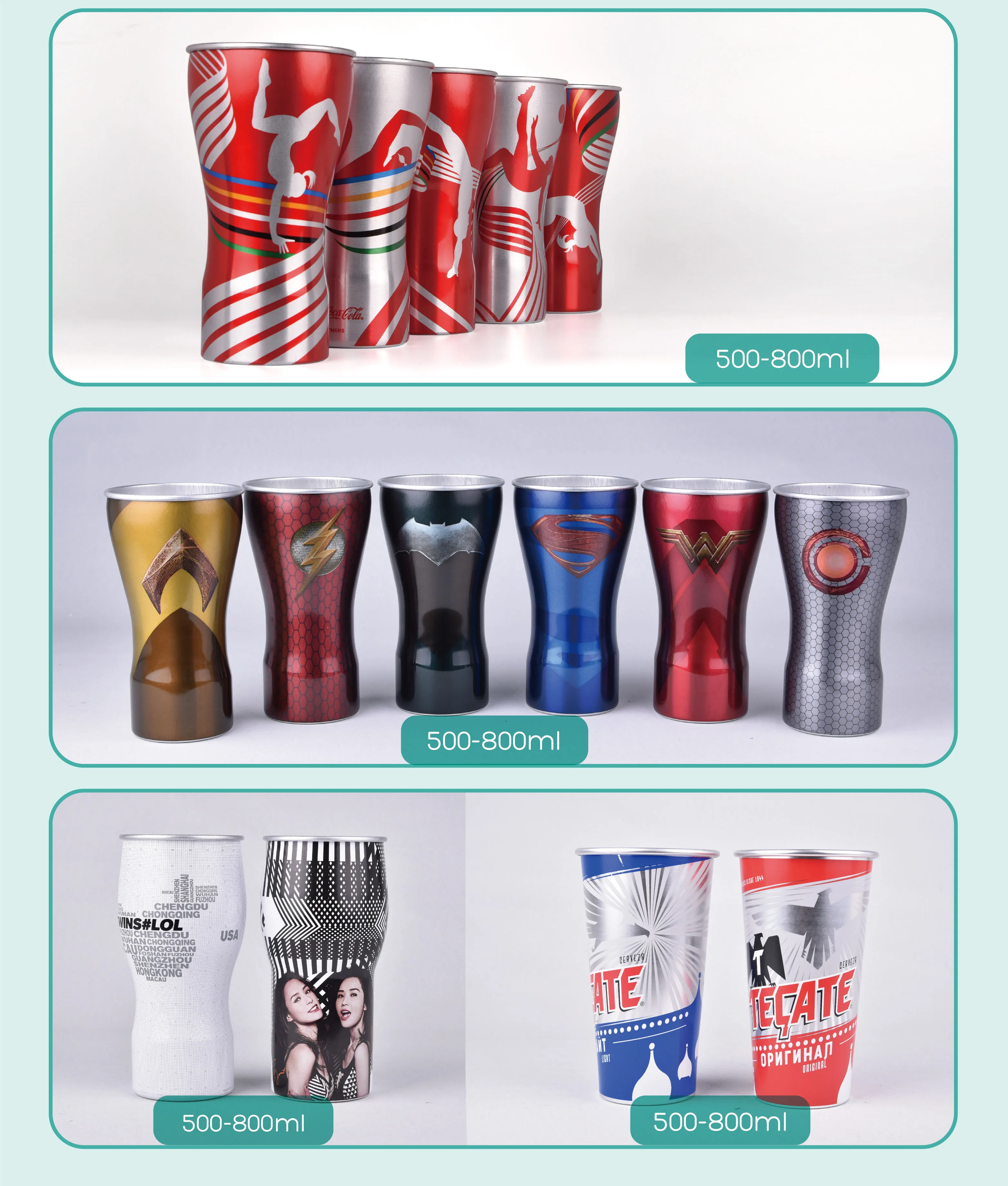 Aluminum Tumbler Aluminum Cup 600ml 700mlas Customer Require Packaging