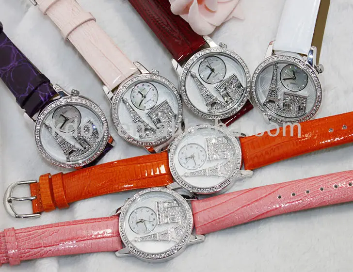 Classic Hot Selling Melissa Ladies 3D Dial Eiffel Tower Waterproof Magnetic Womens Watches