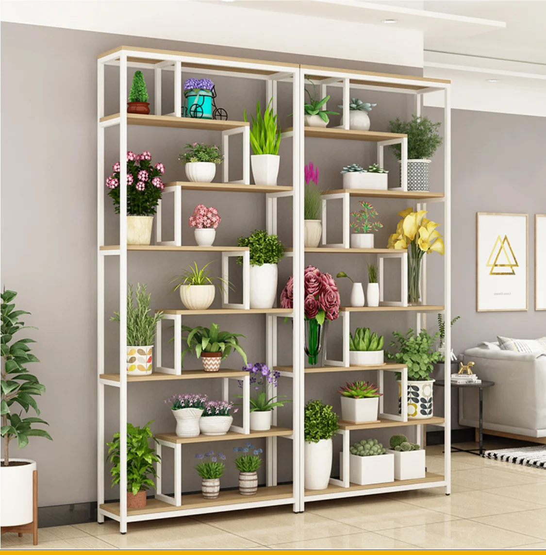 balcony iron art multi - layer shelf metal floor