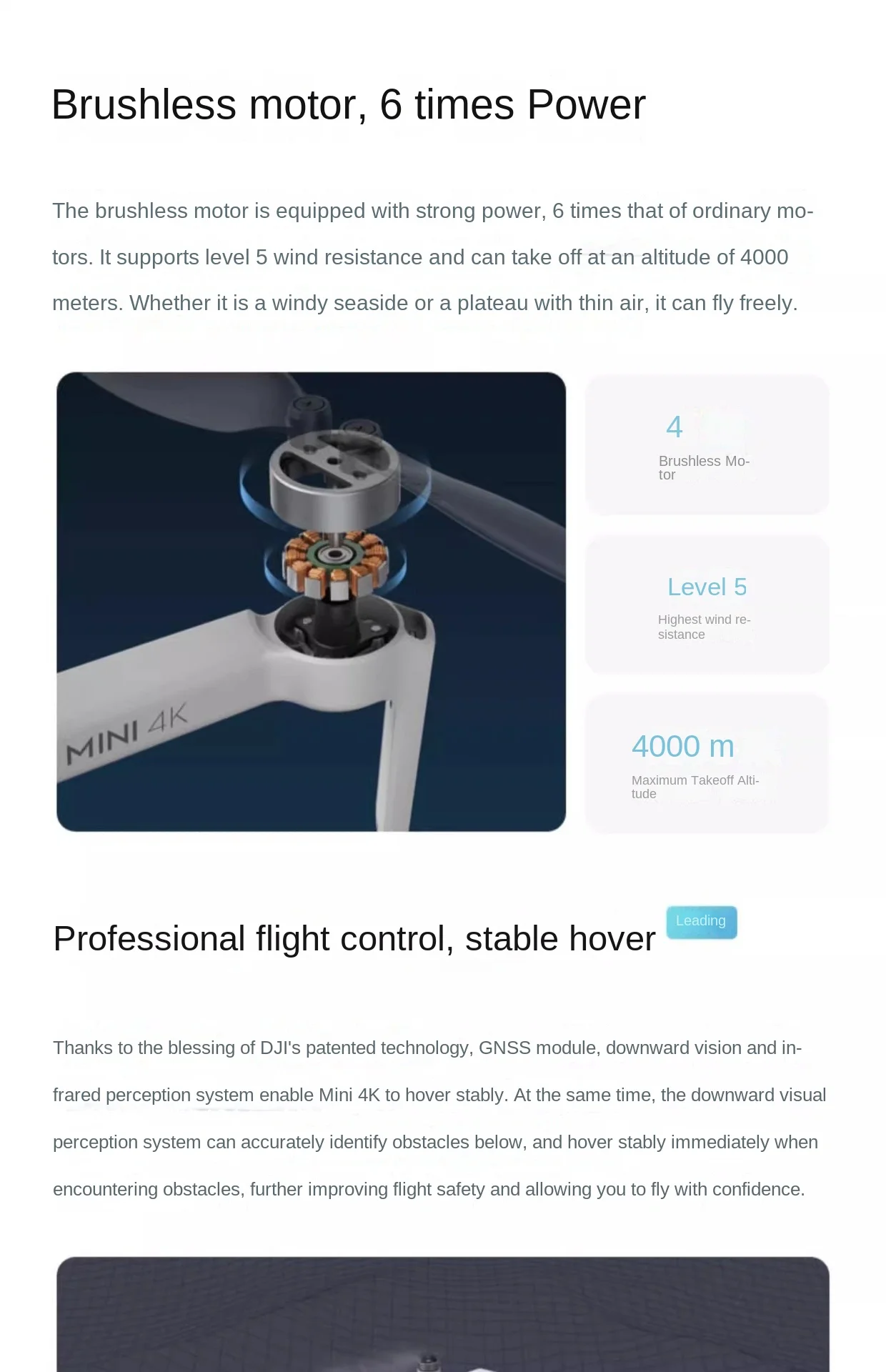 For Mini 4K UHD Aerial Photography UAV Three-Axis Mechanical Stability Increasing Digital Picture Transmission 10km Long-range