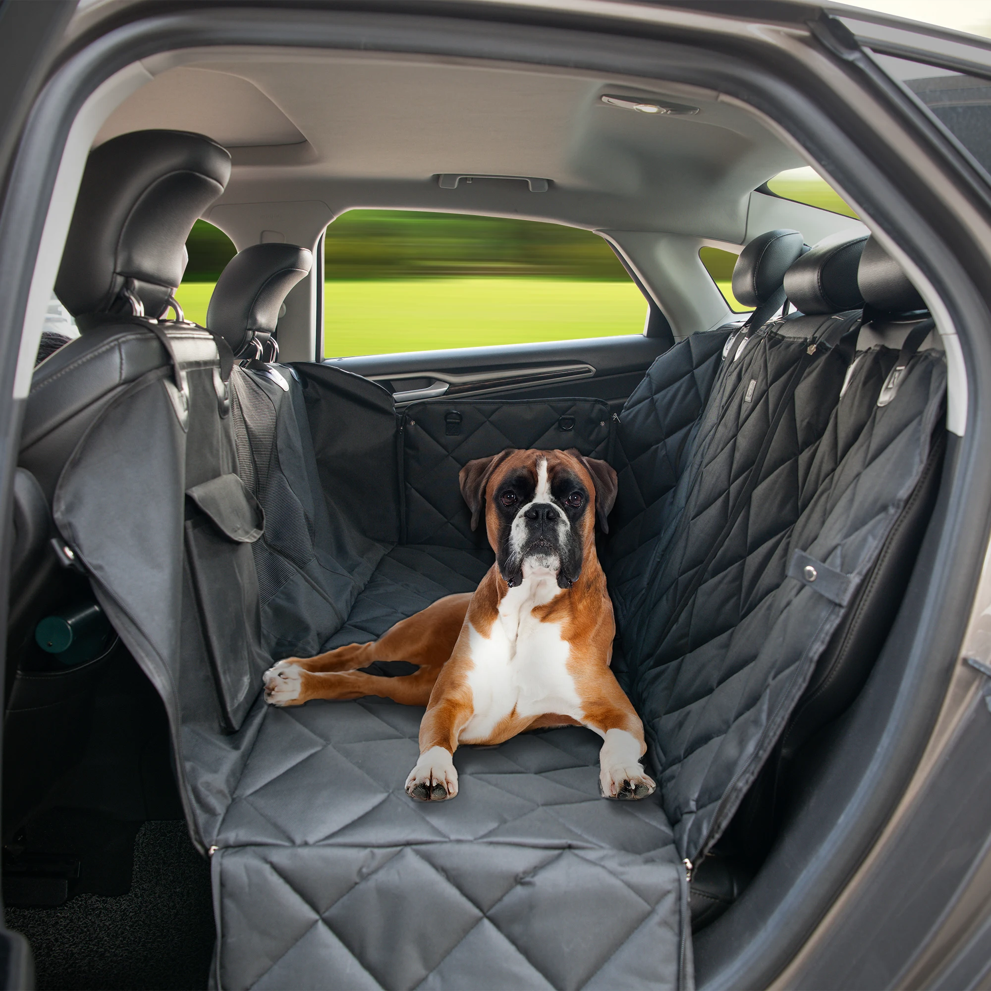 Hanyang Oem Custom Multipurpose Black Hammock Car Seat Protector Fold