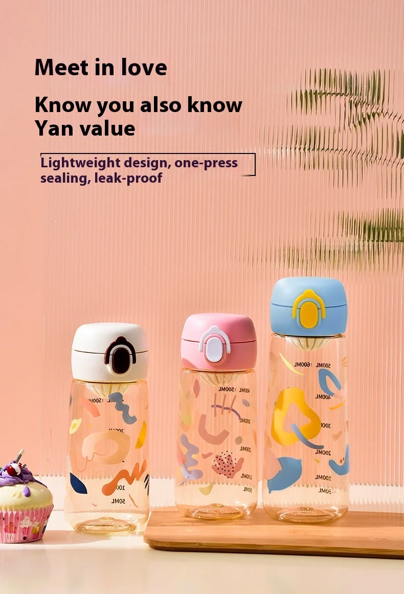 Customizable Large Capacity Portable Fitness Water Bottle Sports Kettle with Logo Direct Drink No Bad for Students