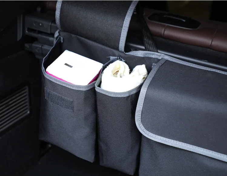 Custom Foldable High Quality Oxford Travel Car Seat Back Storage Bag with LOGO