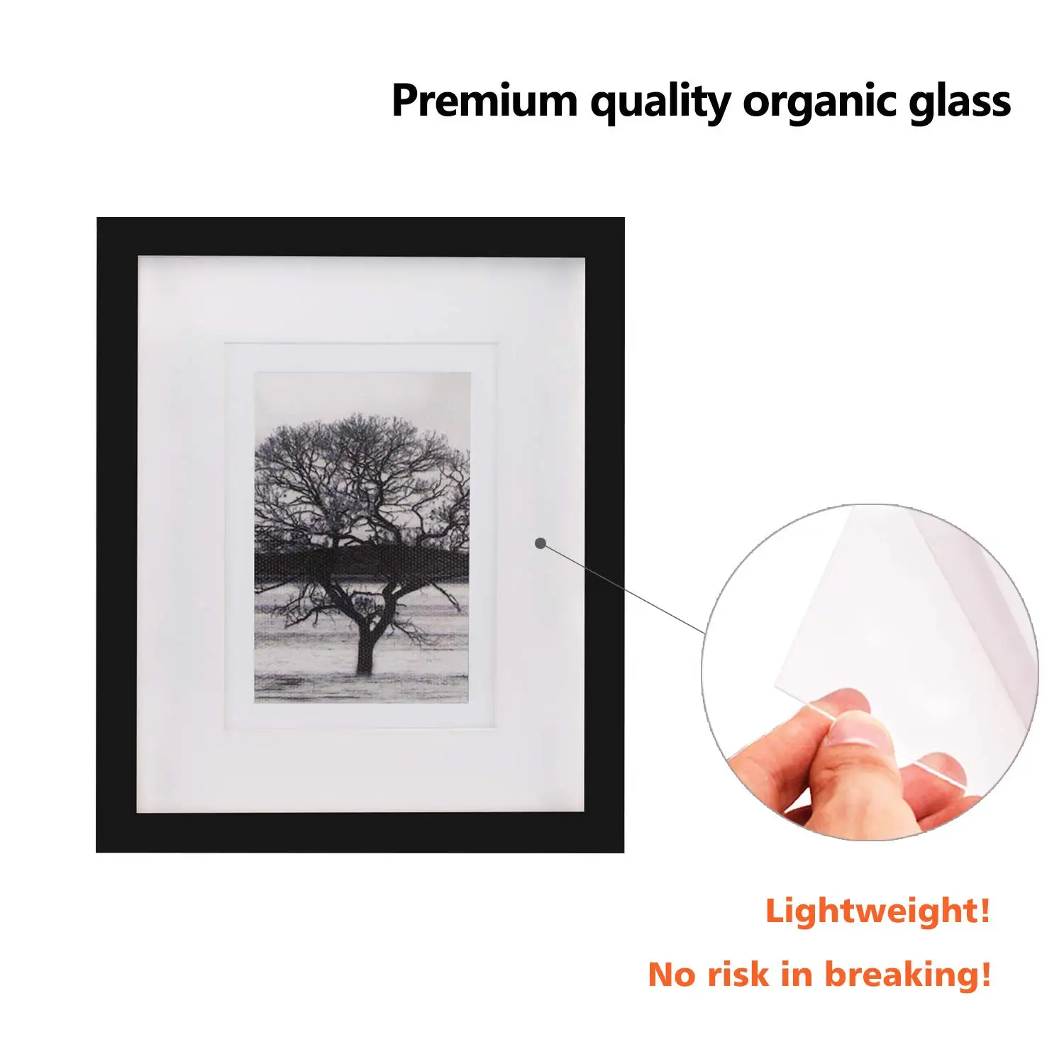 8x10 Picture Frame 4 Pack Photo Frames Set With Glass Front For Wall