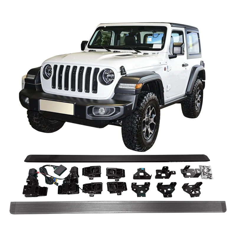 Noble AKM Factory Custom Aluminum Alloy Electric Side Steps for jeep wrangler Running Board JL JK Threshold Step factory