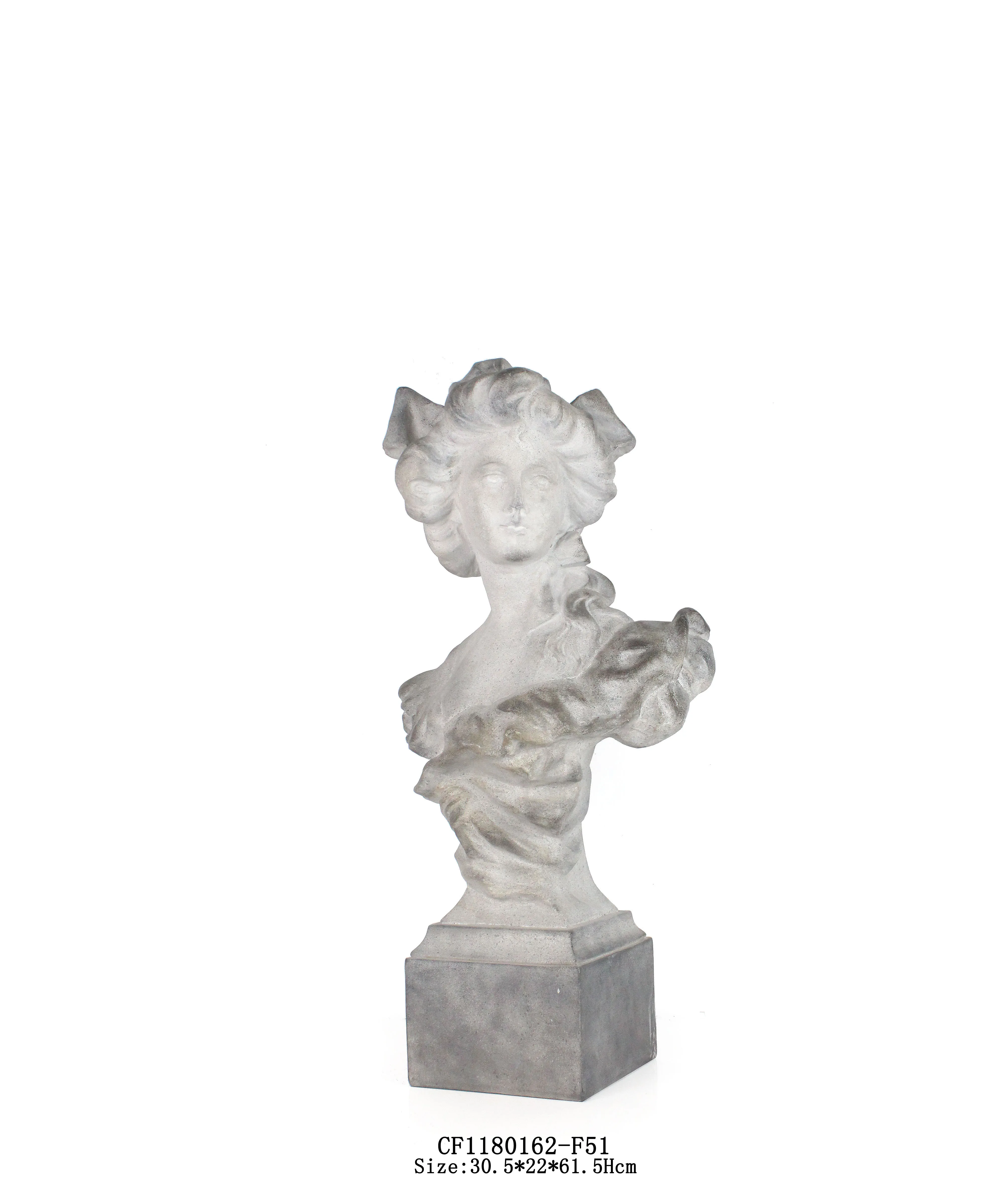 Artificial Polyresin Human Statue Elegant Lady Head Greek Sculpture For Home Decor factory