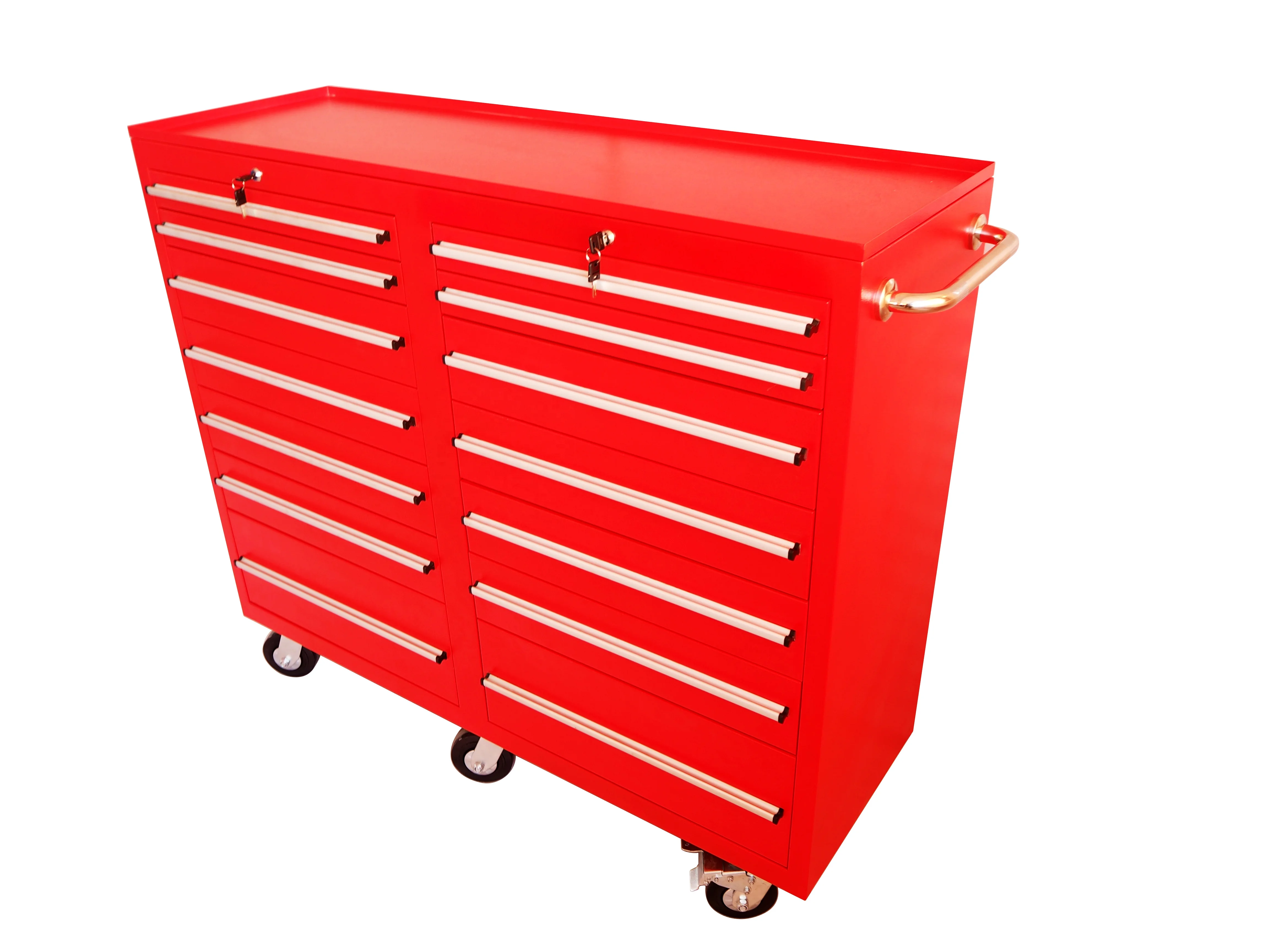 Professional Workshop Garage Storage 14 Drawers Mobile Metal Tools Box, Trolley Cabinet details