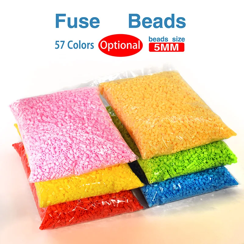 57 Color Plastic Perler Beads Bulk Diy Perler Toy Wholesale 5mm Non