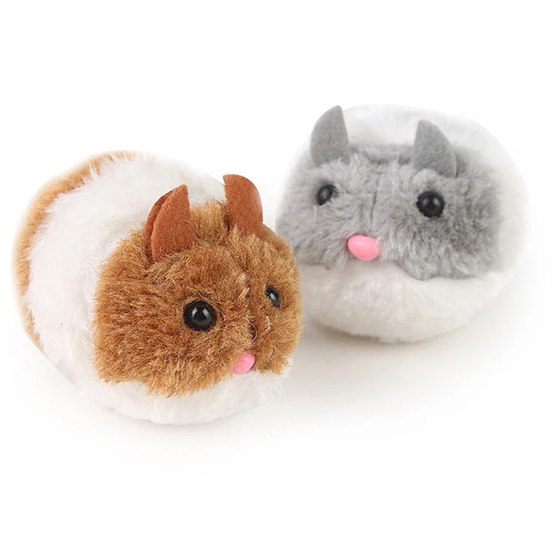 New Plush Fur Mouse Shake Rat Cute Pet Cat Toy Funny Interactive Kitten Toys 