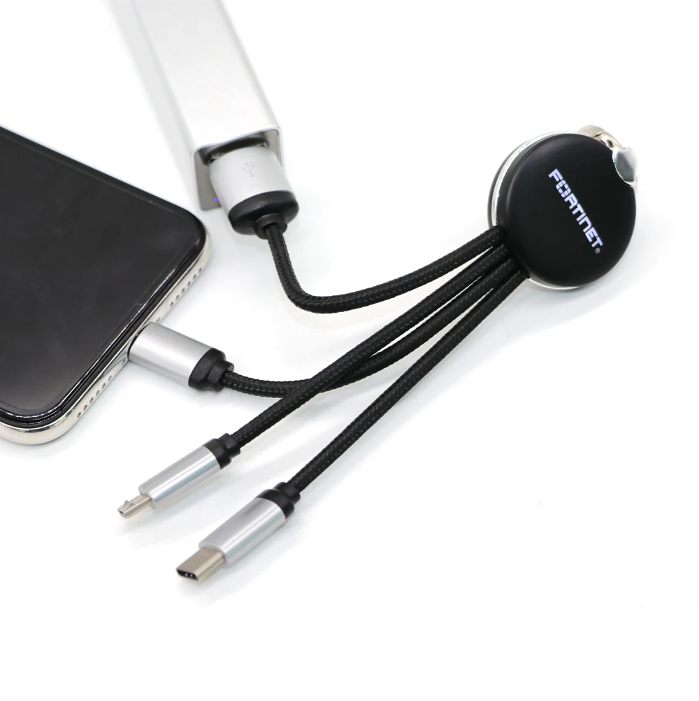 Latest Design Fast Charging Type-C 4 In 1 Charging Cable Usb With glowing logo - ANKUX.COM