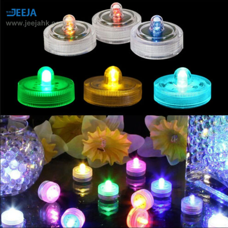 JEEJA luminessence led waterproof tealight cheap light candles colored flameless tea lights with high quality