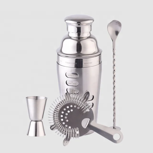 
Factory Direct 700ml stainless steel cocktail bar set total 