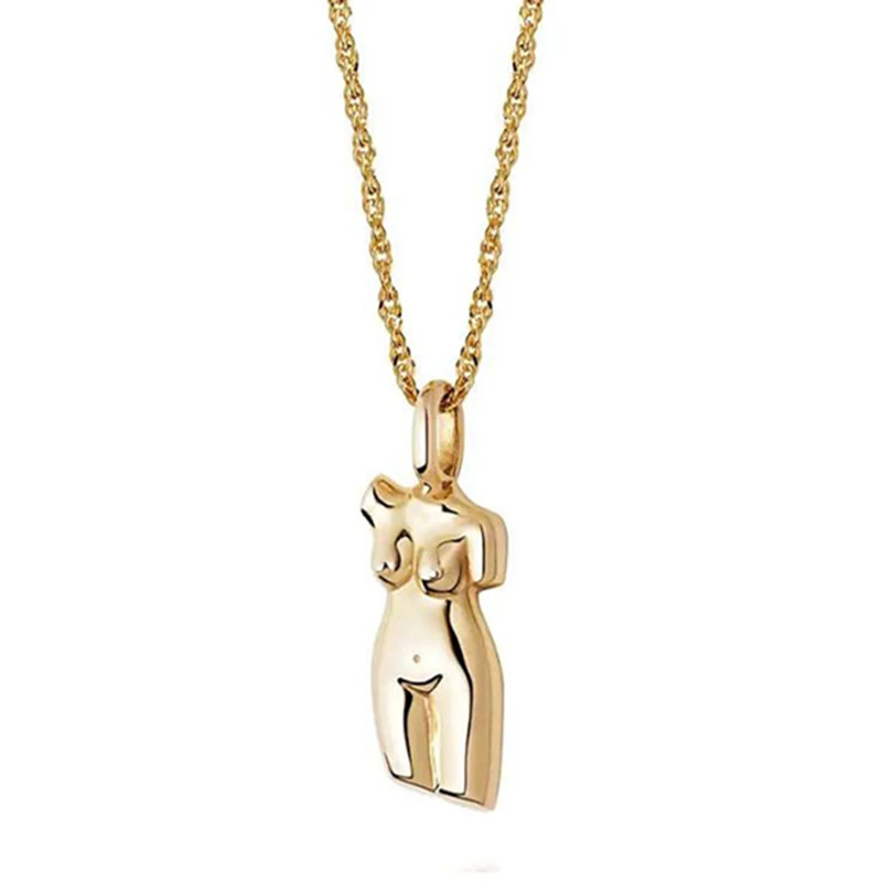 18k Gold Plated Stainless Steel Personalized Female Mannequin Body Art