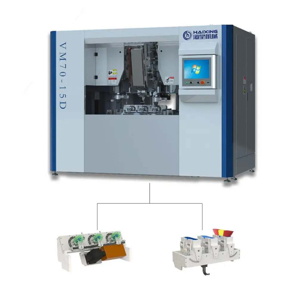 
5-axis and 3 heads CNC drilling and Tufting Brush Machine Manufacturer/ hair brush making machine 
