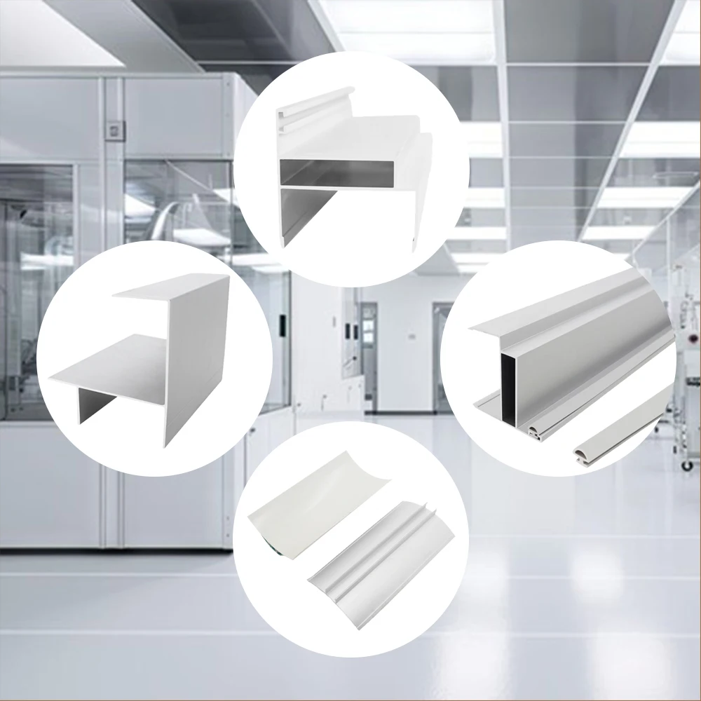 Clean Room Profiles Anodized Aluminum H /U Shape Aluminium Aluminium Extrusion Profile for Polish Tube Square 6063 Is Alloy ±1% supplier