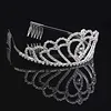 12cm crown foreign trade white color diamond pearl round crown decorated bride crown
