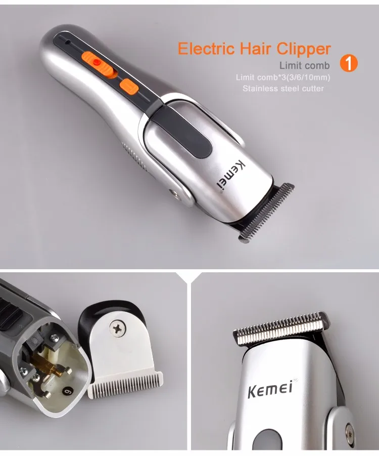 Kemei KM 680A Rechargeable Electric Hair Clipper Trimmer Equipment for Hair Salon