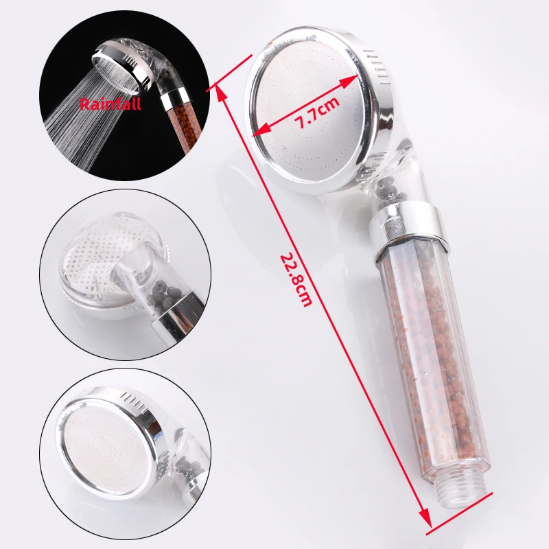 Vitamin C Shower Filter Hand Shower Head Mineral Stone Filter Water