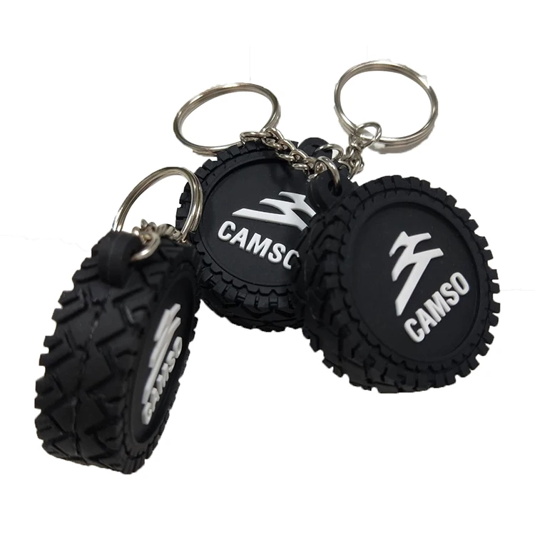 Custom logo 3D Shape Silicone Rubber PVC Tire KeyChain
