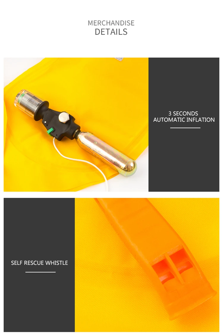 colorful waist inflatable life jacket