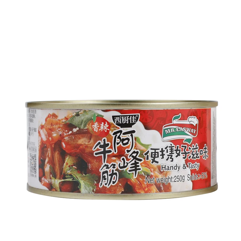 250g Spicy Beef Tendon Beef Canned Food Factory Meat Products Sales Buy 250g Canned Beef For