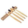 eco-friendly carbonized toothbrush custom logo bamboo toothbrush