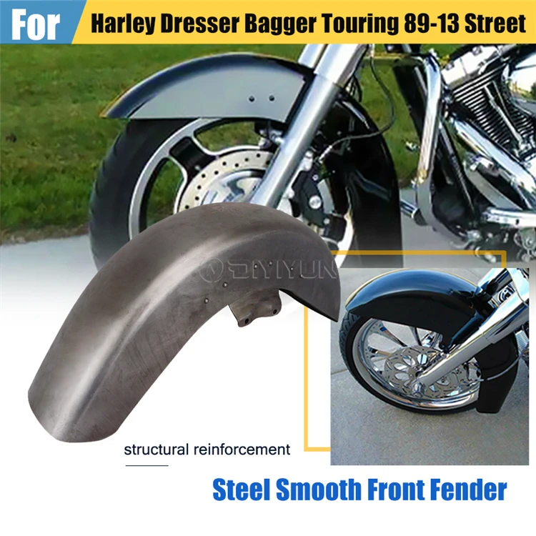Steel Smooth Front Fender Harley Dresser Bagger Touring 8913 Street