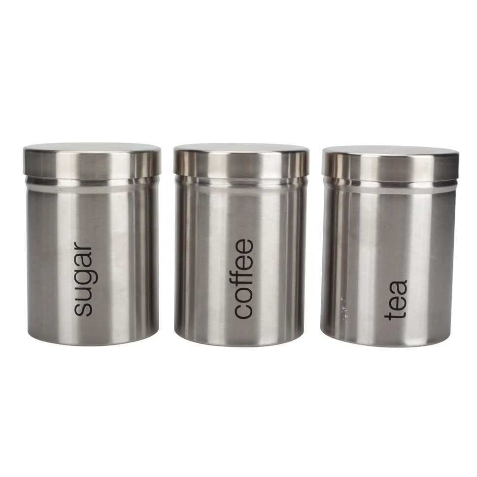 Stainless Steel Tea Coffee Sugar Canister Buy Kitchen Storage