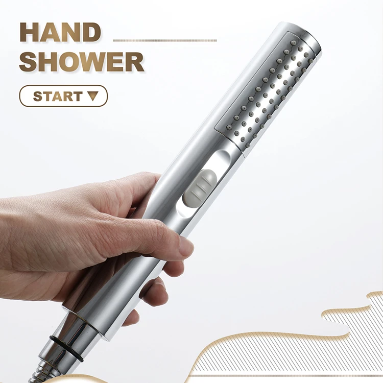 HIDEEP Bathroom Shower Accessories 2 Function Handshower Round ABS Chrome Hand Shower